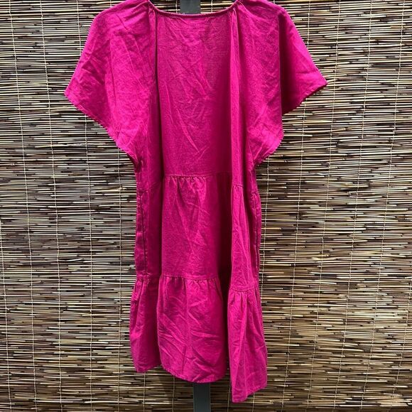 Women's Flutter Short Sleeve Mini Skater Dress - Universal Thread™ Pink L - Picture 3 of 3